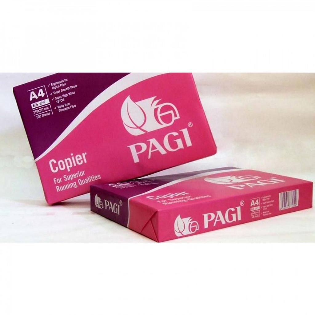 Giấy in A4 Pagi 65 màng co màu tím hồng