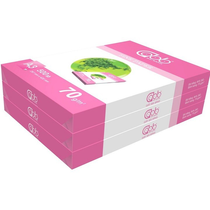 Giấy in A3 Bãi Bằng vỏ hồng (có tem) ĐL 70