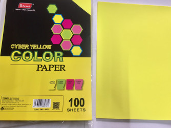 Bìa màu dạ quang Pgrand Cyber Yellow màu vàng