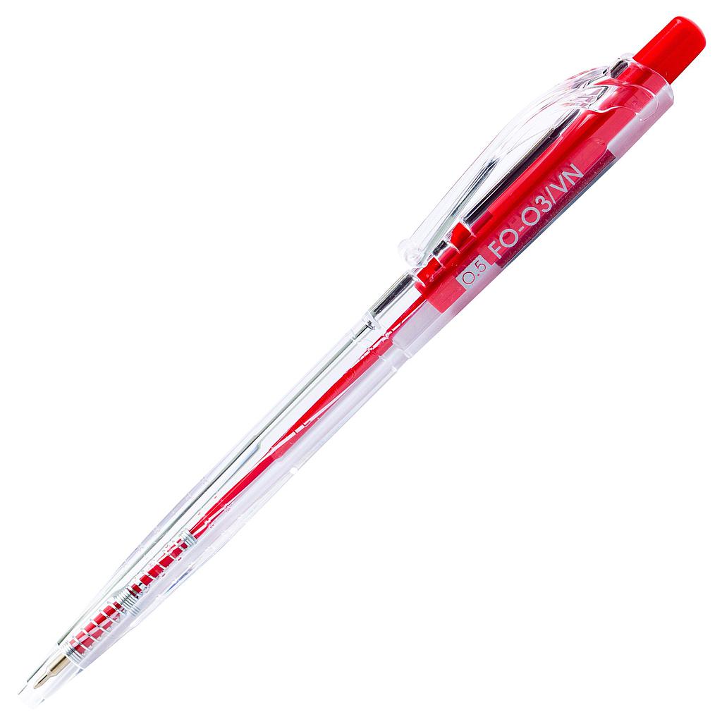 Bút bi Thiên Long FO-03 đỏ (ngòi 0.5mm)