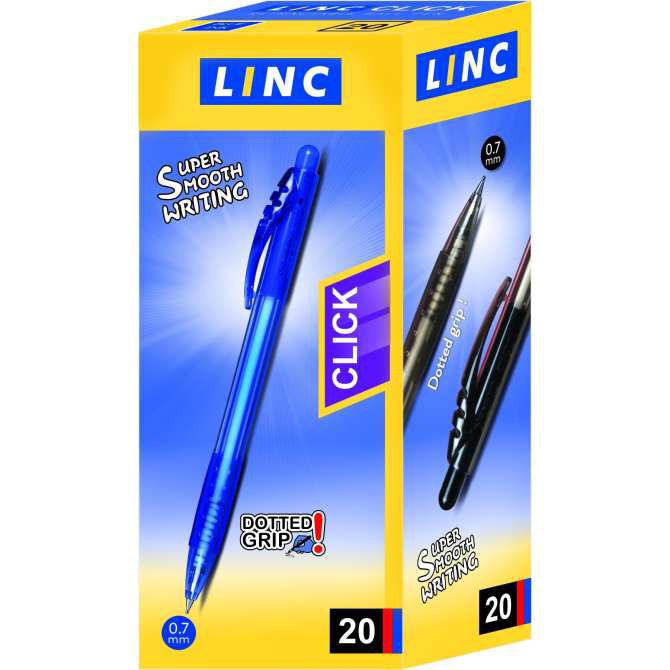 Bút bi bấm Linc Ultra xanh